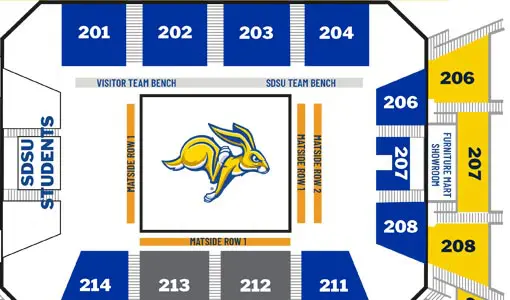 Basketball seating map